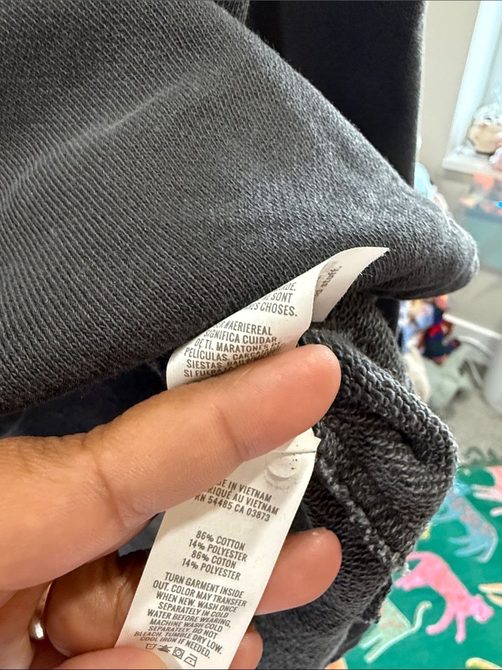 aerie Lumber Jane Black Oversized Pullover with Chest Pockets XS - Picture 4 of 4